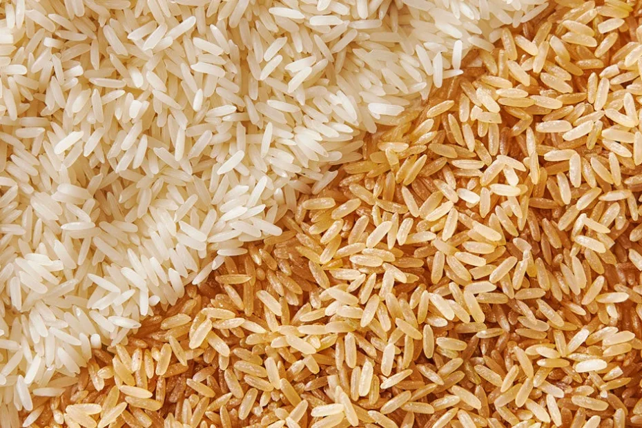الفرق بين الأرز البني والابيض
